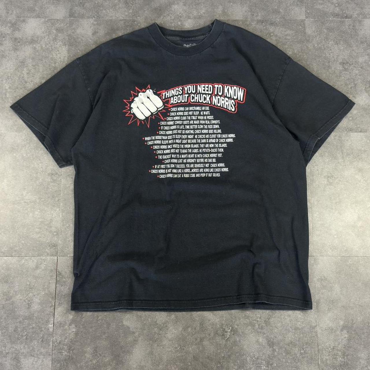 Chuck Norris T 2000s Y2K logo print design