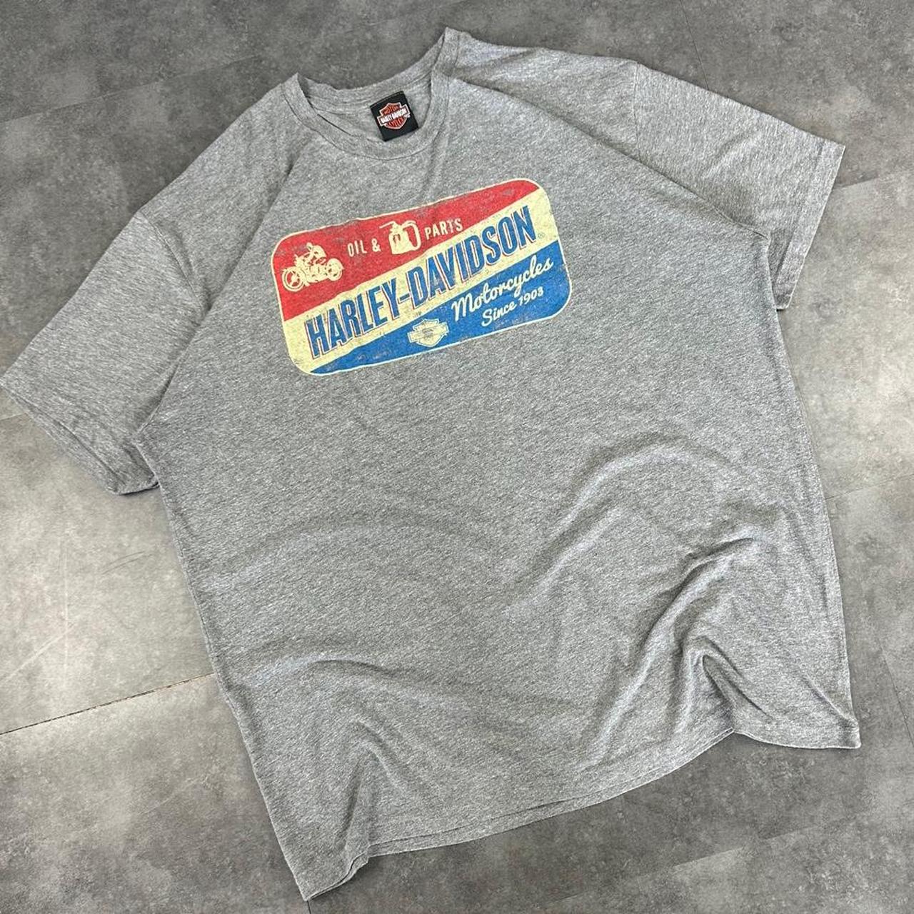 Harley Davidson 2000s biker motorcycle logo Spellout graphic T shirt