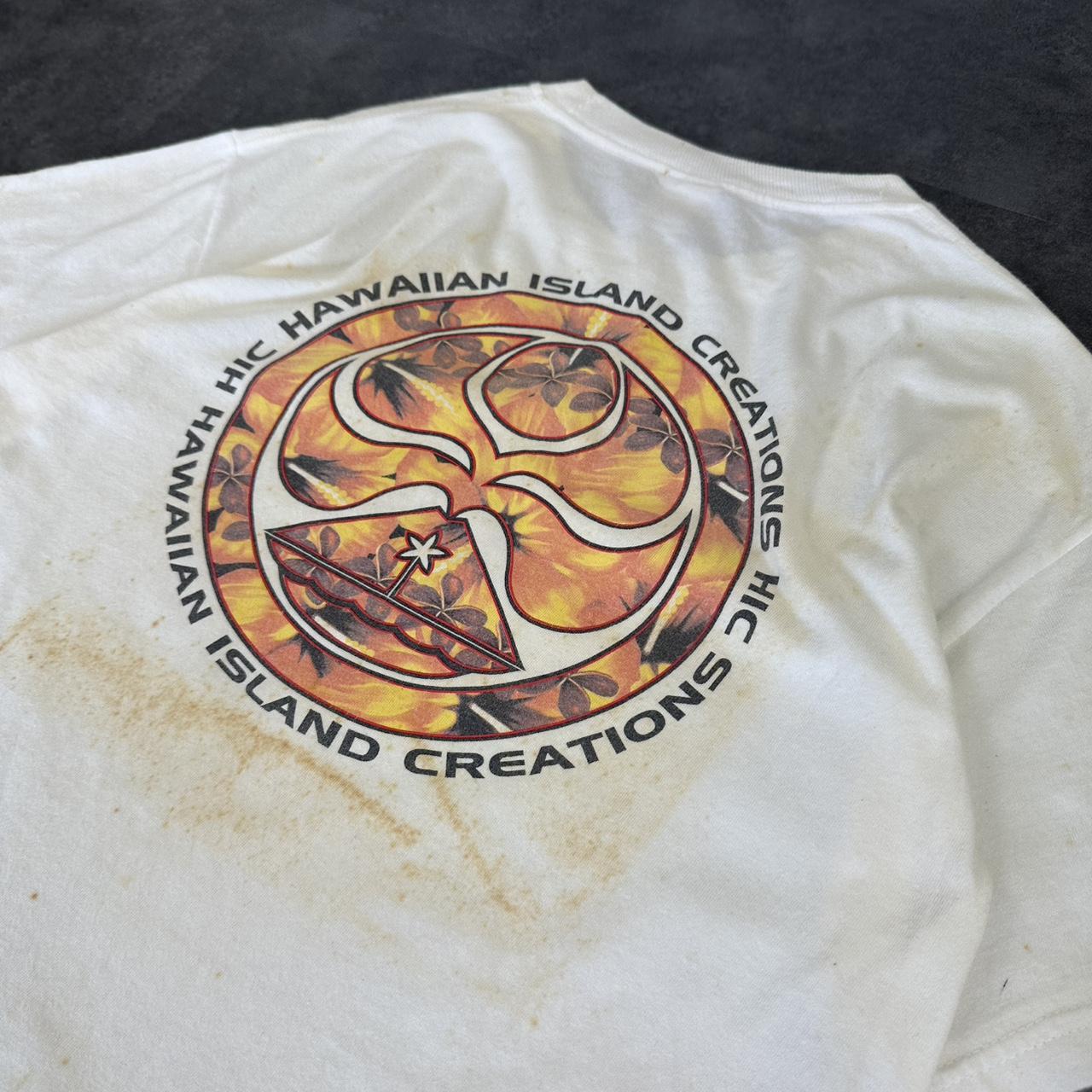 Hawaiian Island Creations 2000s Surf Print graphic logo T shirt