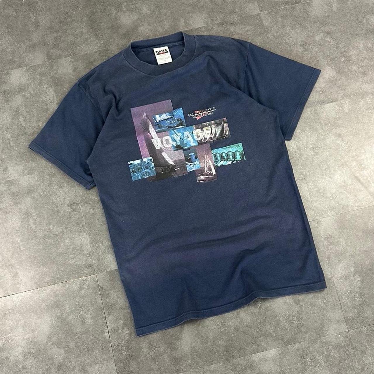 Tultex 2000s Logo Print Voyage Boat graphic logo T shirt