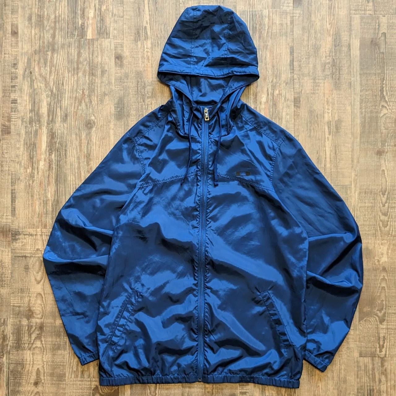 Oakley Y2K lightweight raincoat in dark blue with mini logo on 