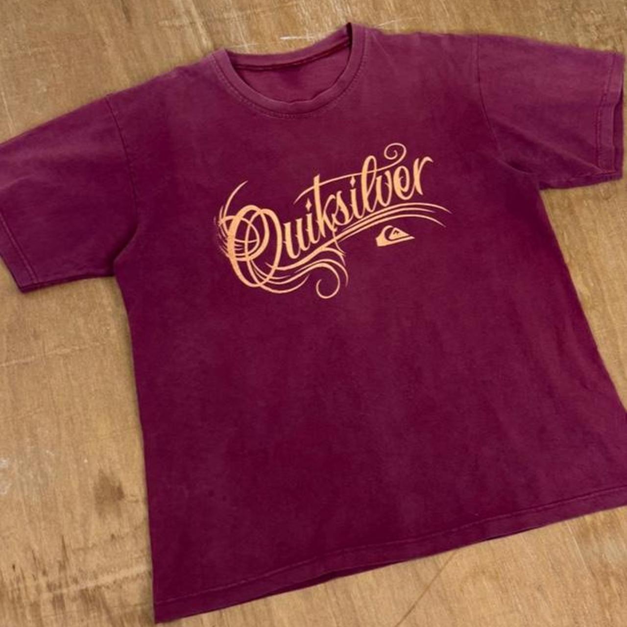 Quiksilver Surfwear burgundy Y2K T-Shirt