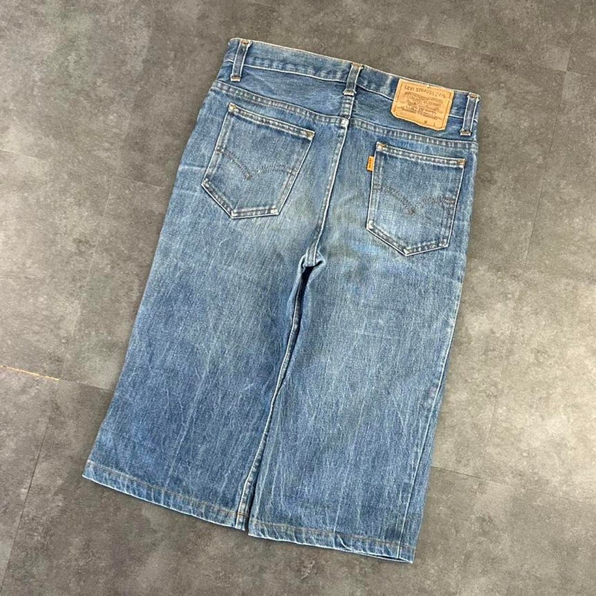 Levi 2000s 522 Orange Tag carpenter baggy skate denim short Jorts