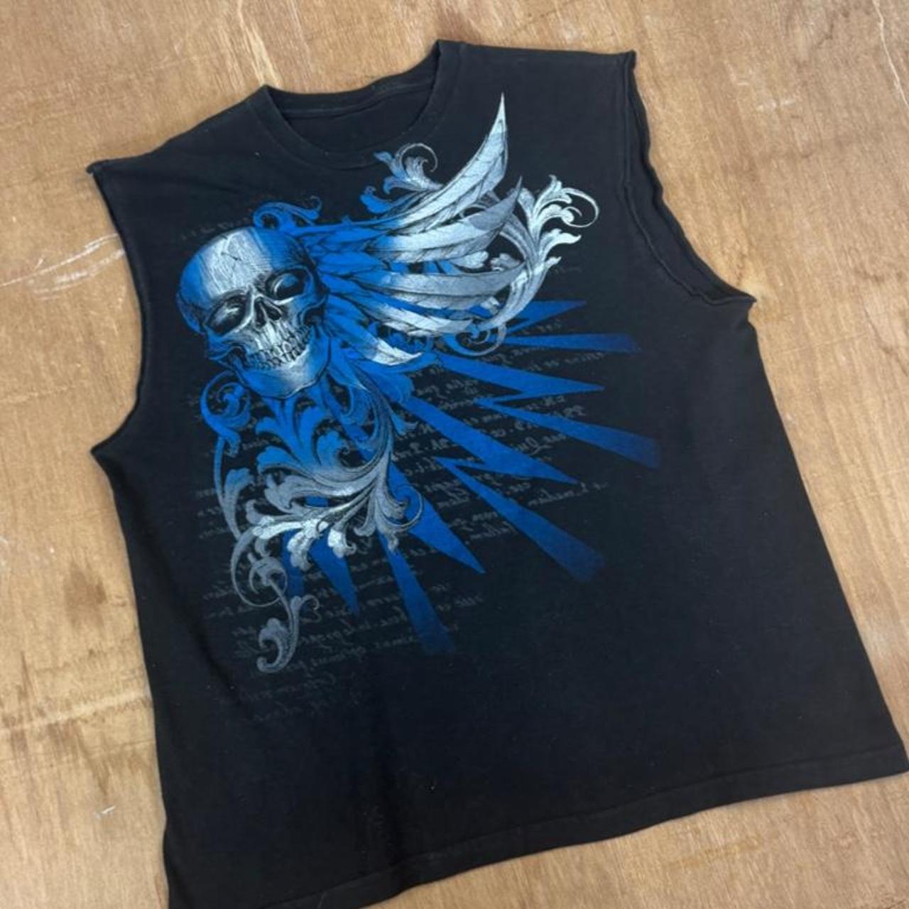 Skull grunge Vintage Y2K hiphop vest sleeveless T-Shirt