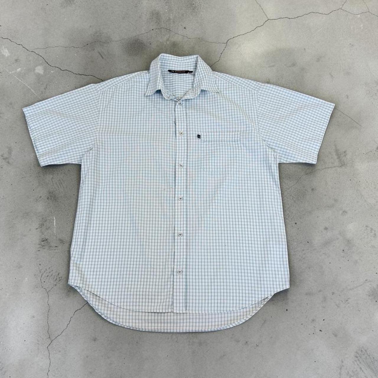 Quiksilver Vintage Y2K checked short sleeve button Shirt