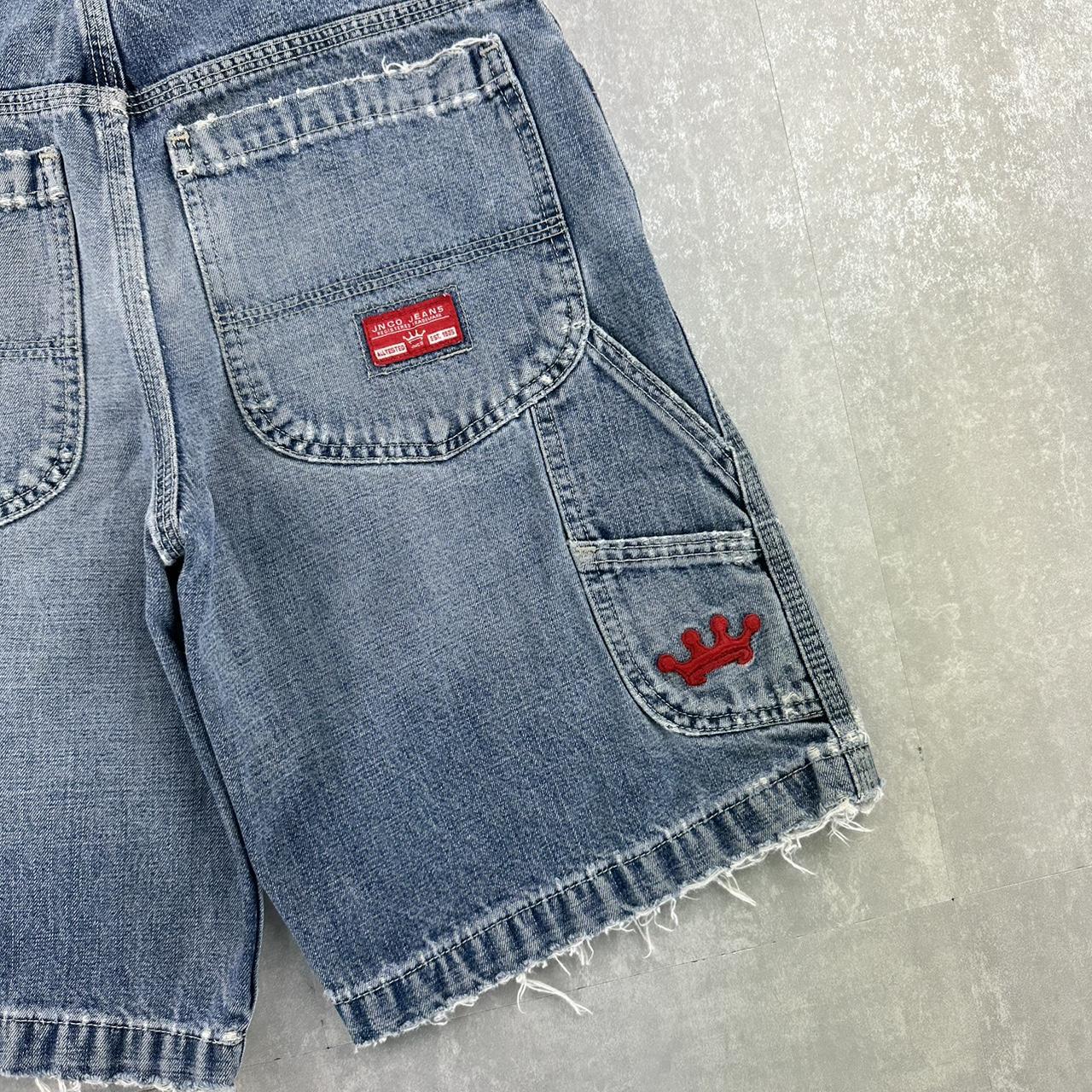 JNCO Jeans 2000s spellout carpenter fit skate jorts