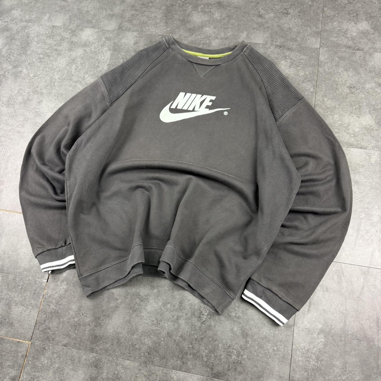 vintage Nike grey tab 2000s spellout embroidered big spellout sweatshirt