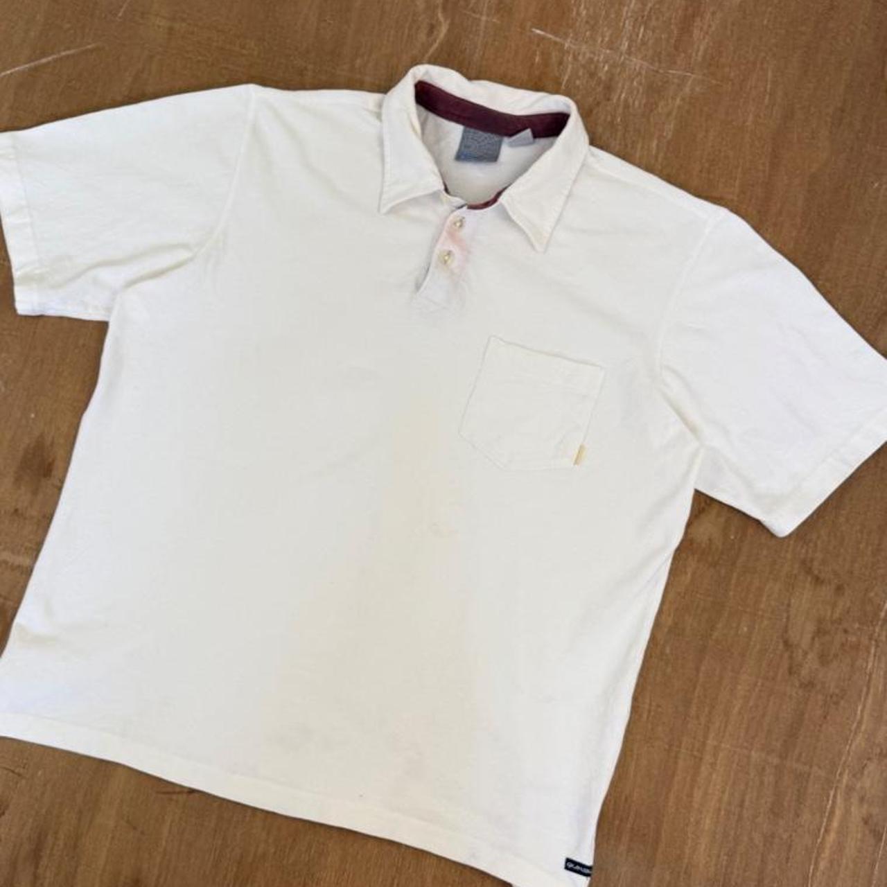 Quiksilver Surfwear white Y2K Polo Shirt