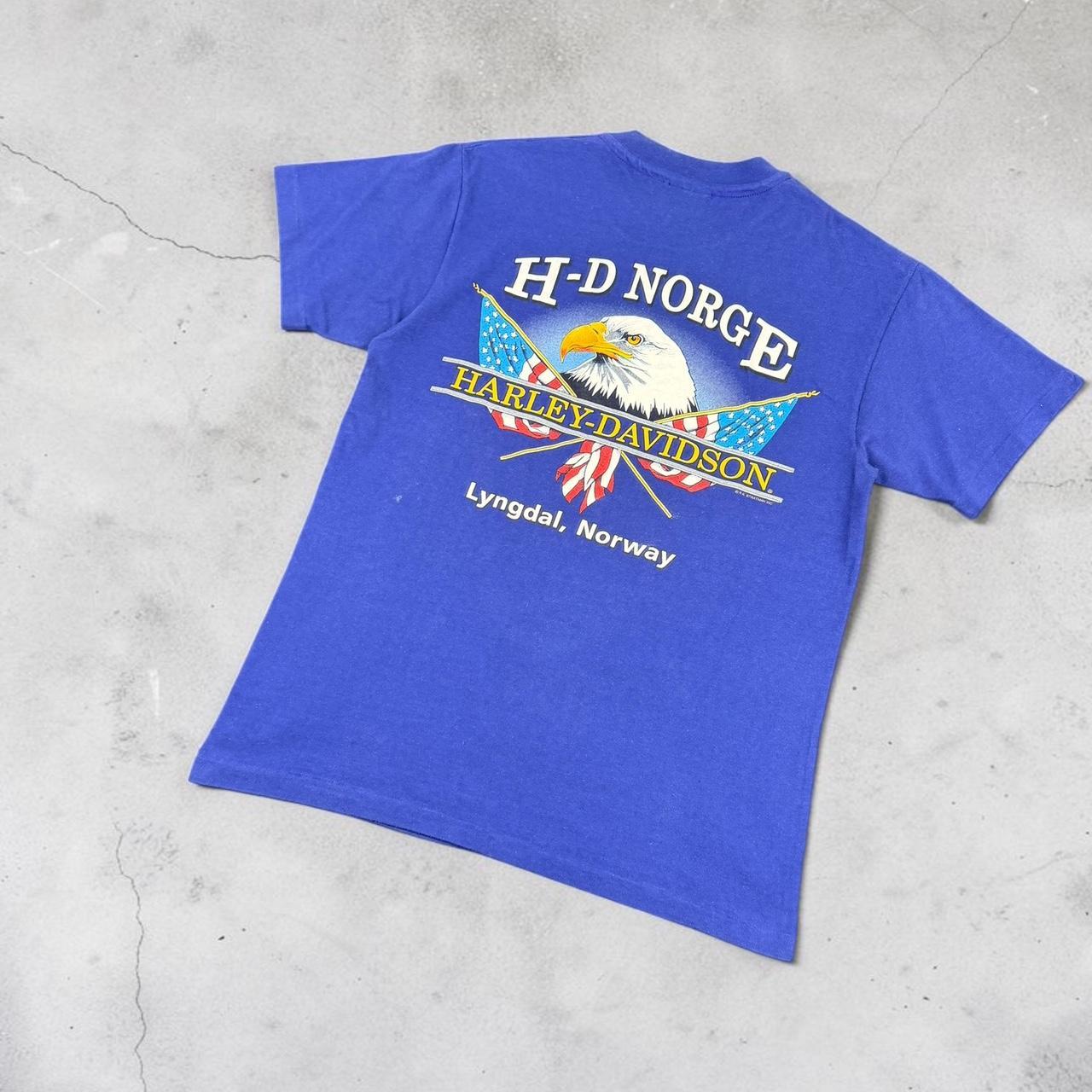 Harley Davidson biker Vintage Y2K Norway choppers eagle T-Shirt
