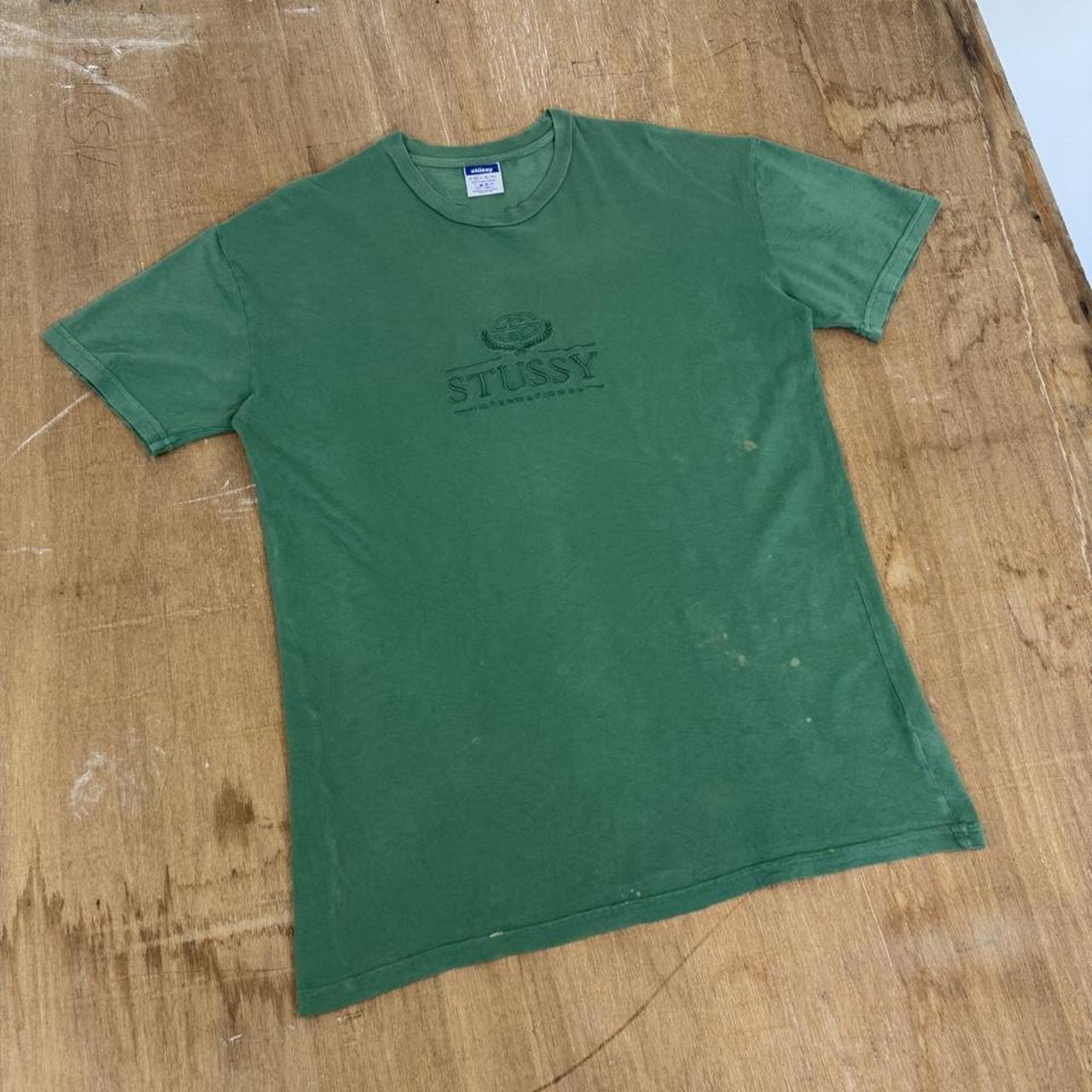 Rare Stussy international green Vintage 2005 Y2K T-Shirt