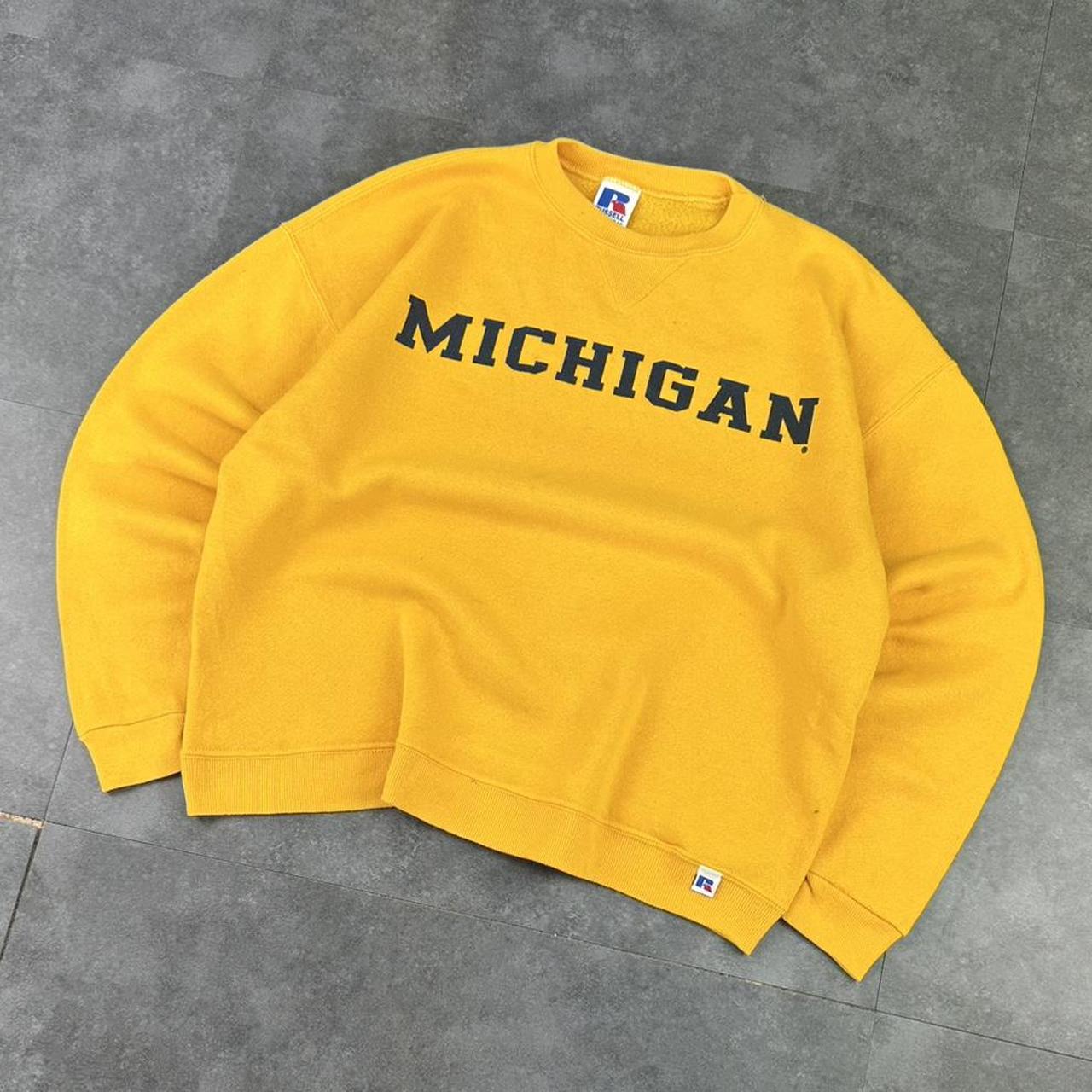 Russell Athletic 2000s Michigan print workwear sweatshirt