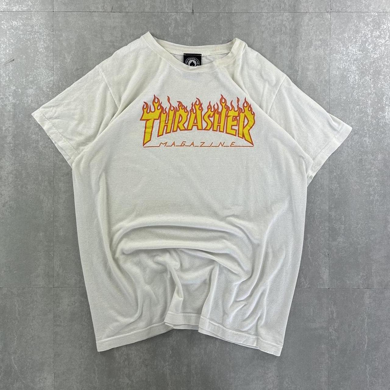 Thrasher skateboards 2000s spell out t shirt