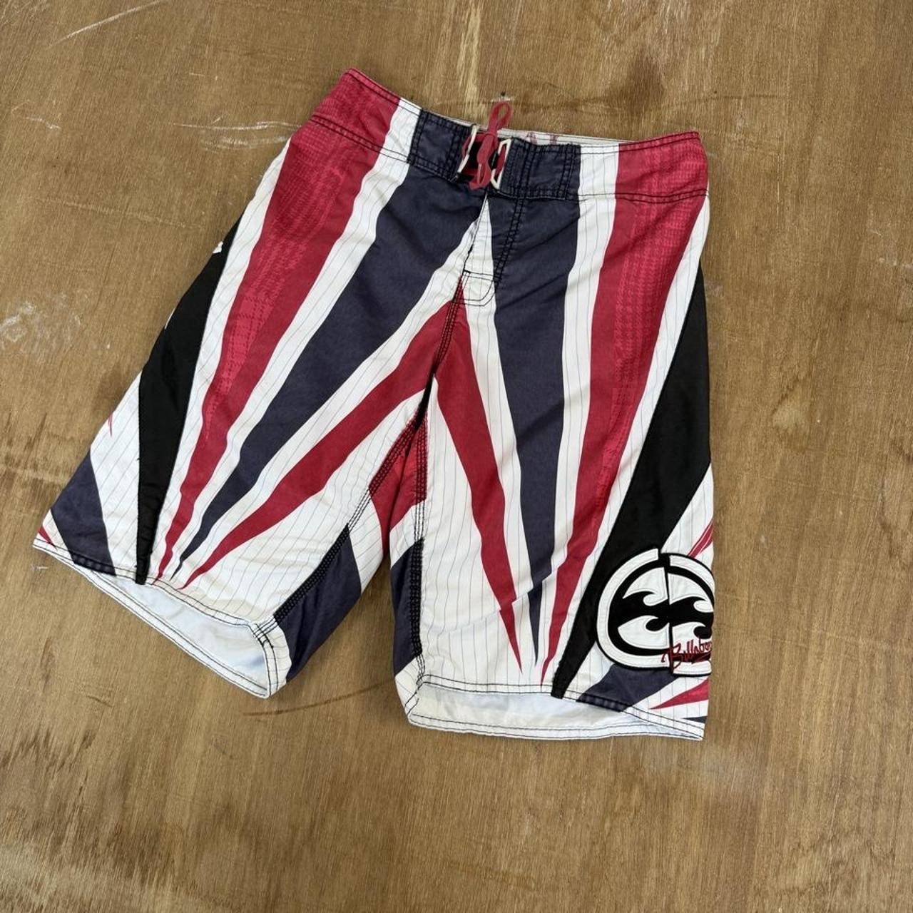 Billabong Andy irons samurai rising sun Y2K swim board shorts