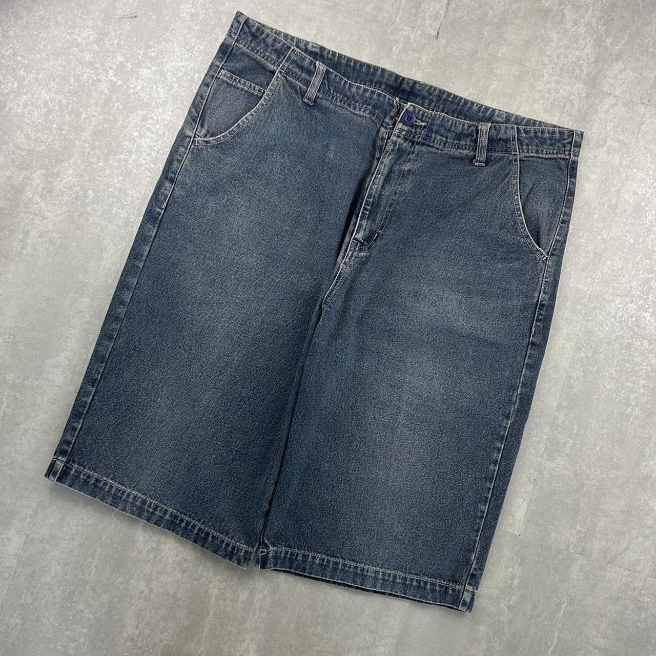 Japanese style 2000s spellout carpenter style jorts