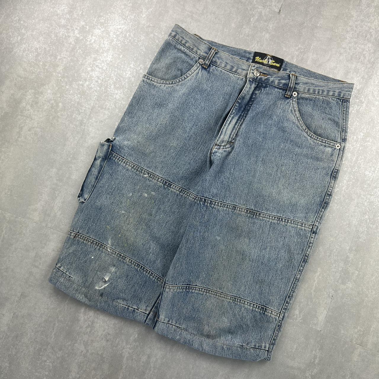 Uncle Sam Japanese style 2000s spellout carpenter style jorts