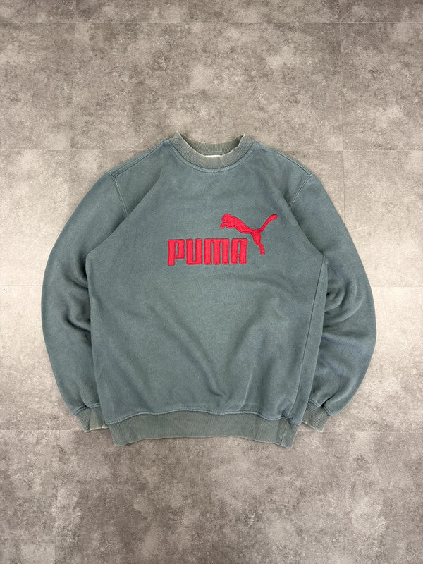 Puma Vintage 90s Embroidered Spellout Sweatshirt Y2k Sportswear