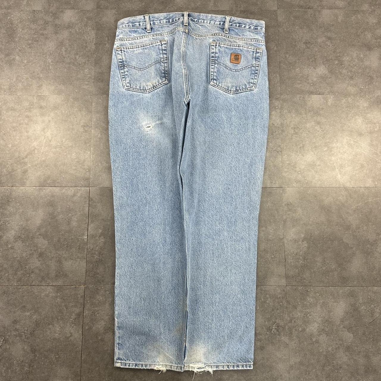 Carhartt 2000s dungaree workwear comfort fit denim cargo trousers