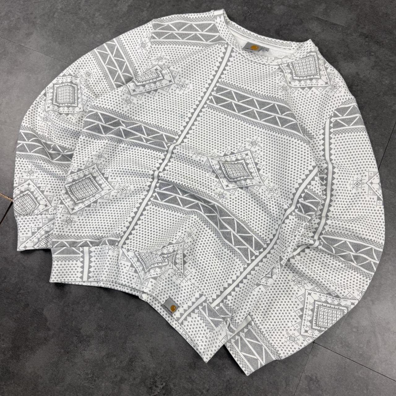 Carhartt 2000s abstract workwear mini logo classic embroidered sweatshirt