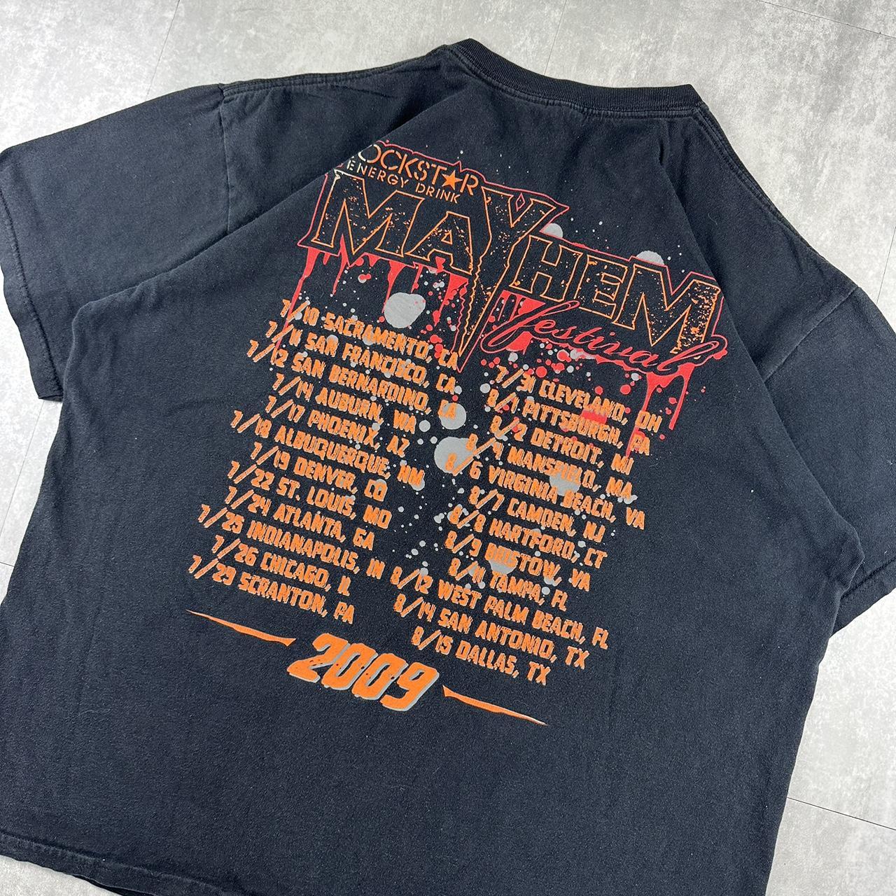 Rockstar Mayhem 2000s grunge spellout T shirt