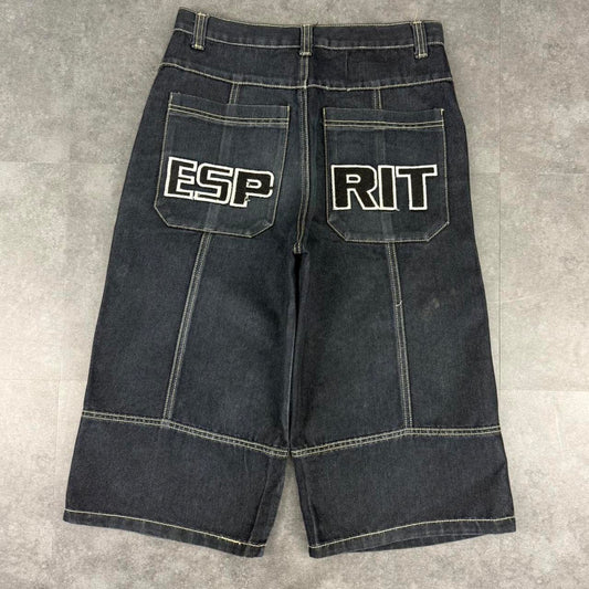 Japanese style 2000s Vintage Baggy HipHop Y2k embroidered cargo Jorts