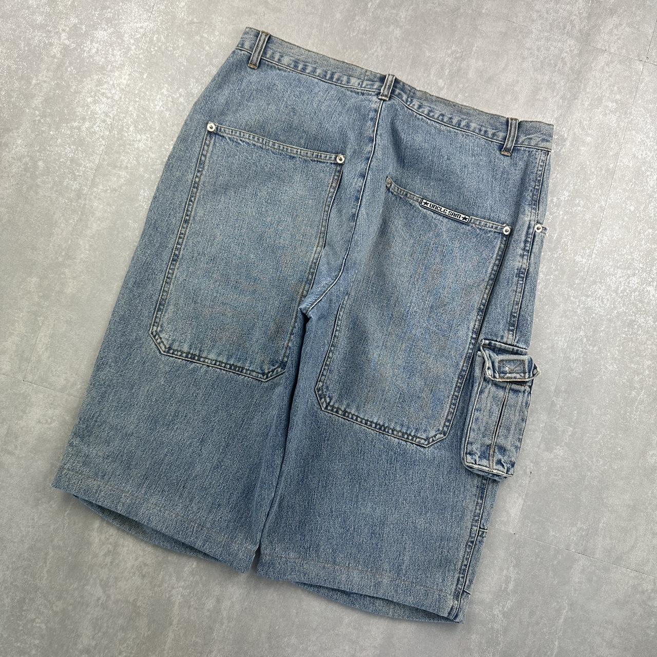 Uncle Sam Japanese style 2000s spellout carpenter style jorts