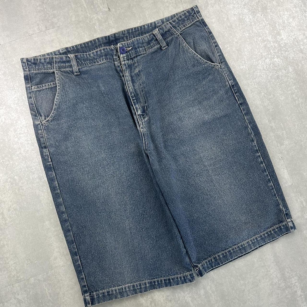 Japanese style 2000s spellout carpenter style jorts