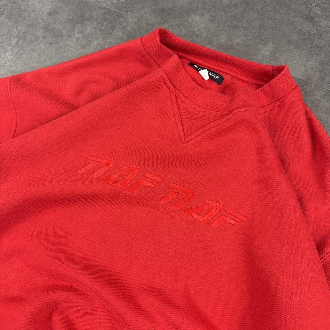 Naf Naf 90s vintage embroidered logo sweatshirt