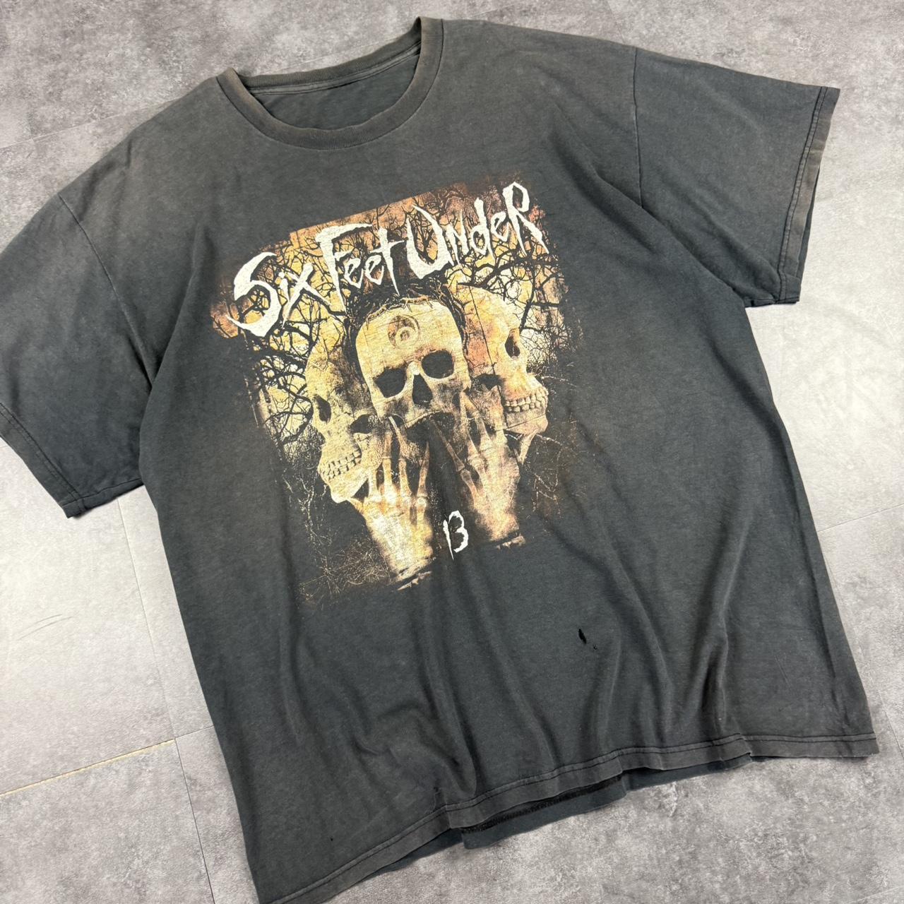 Six feet under ‘13’ 2000s Print graphic grunge metal band T shirt