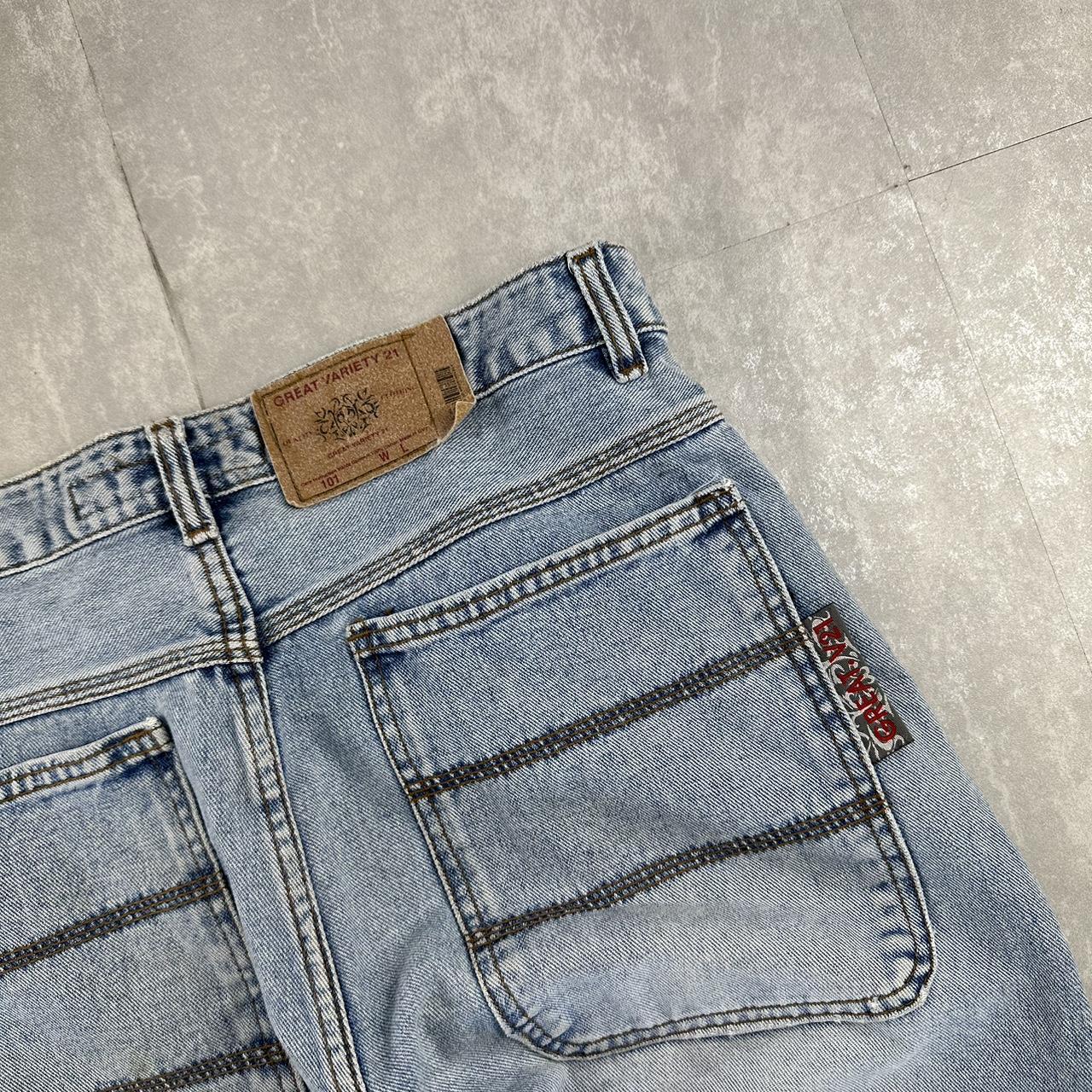 Japanese style denim 2000s spellout carpenter fit skate jeans