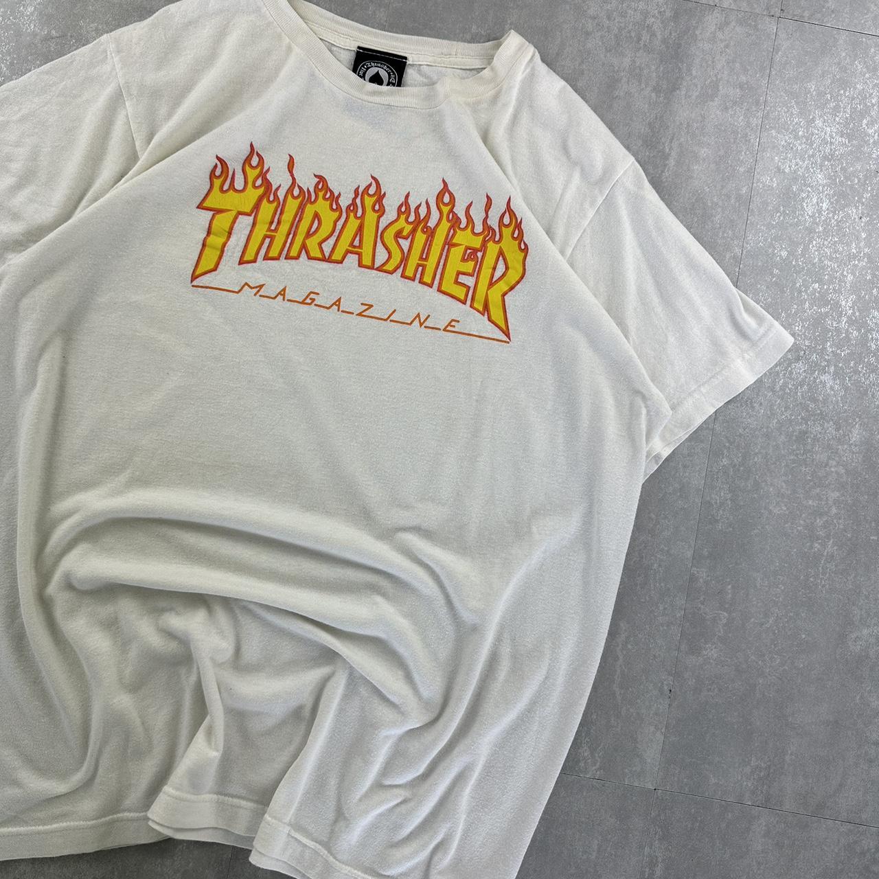 Thrasher skateboards 2000s spell out t shirt