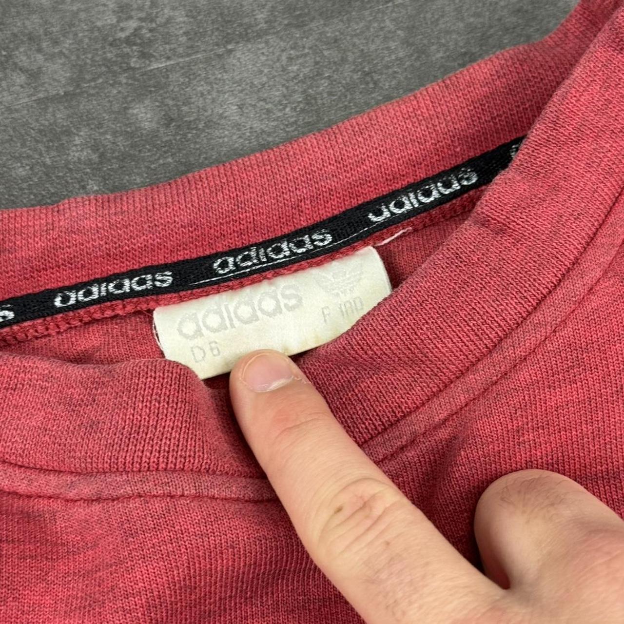 Vintage Adidas 90s embroidered pullover sportswear red sweatshirt