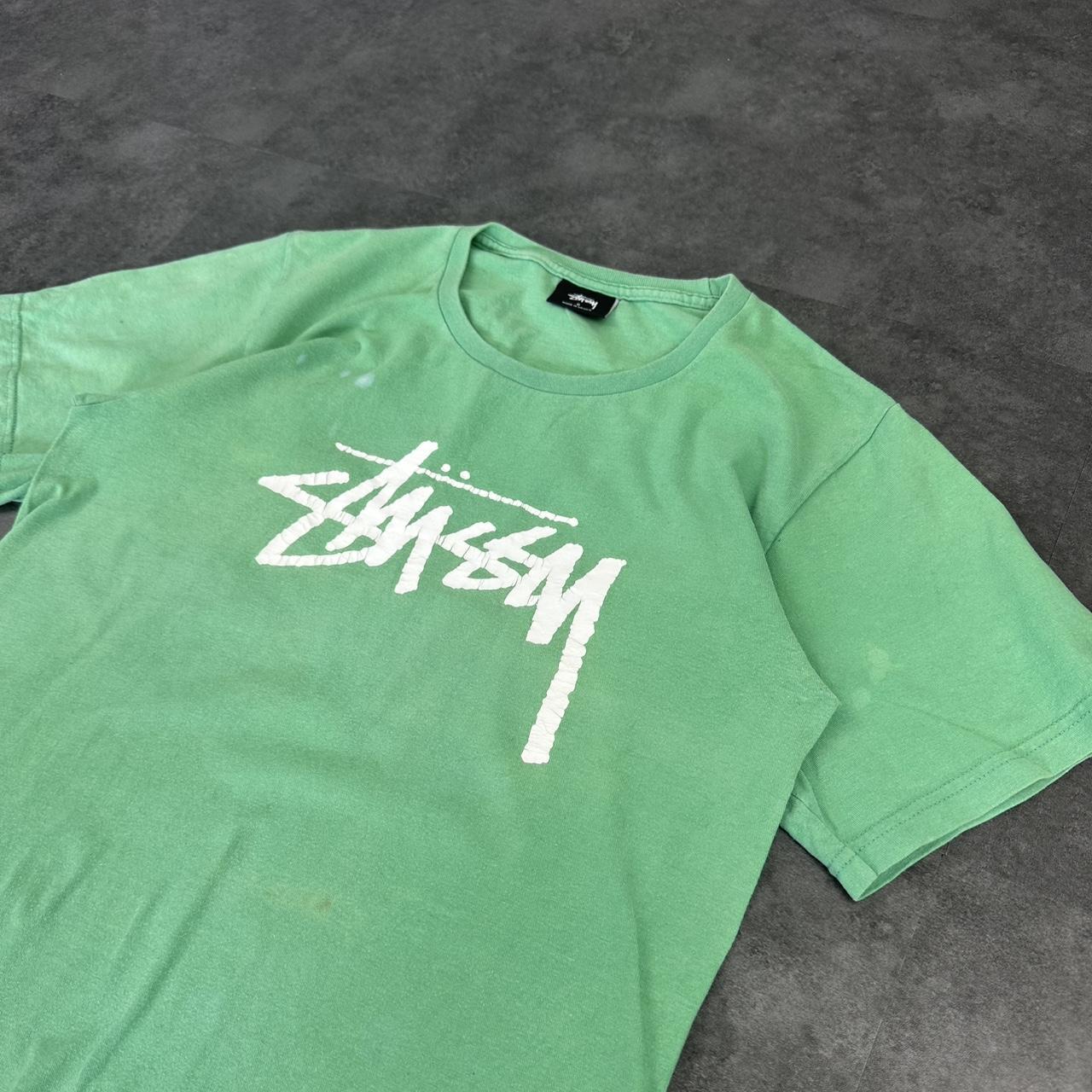 Stüssy T 2000s Y2K logo print graphic T shirt