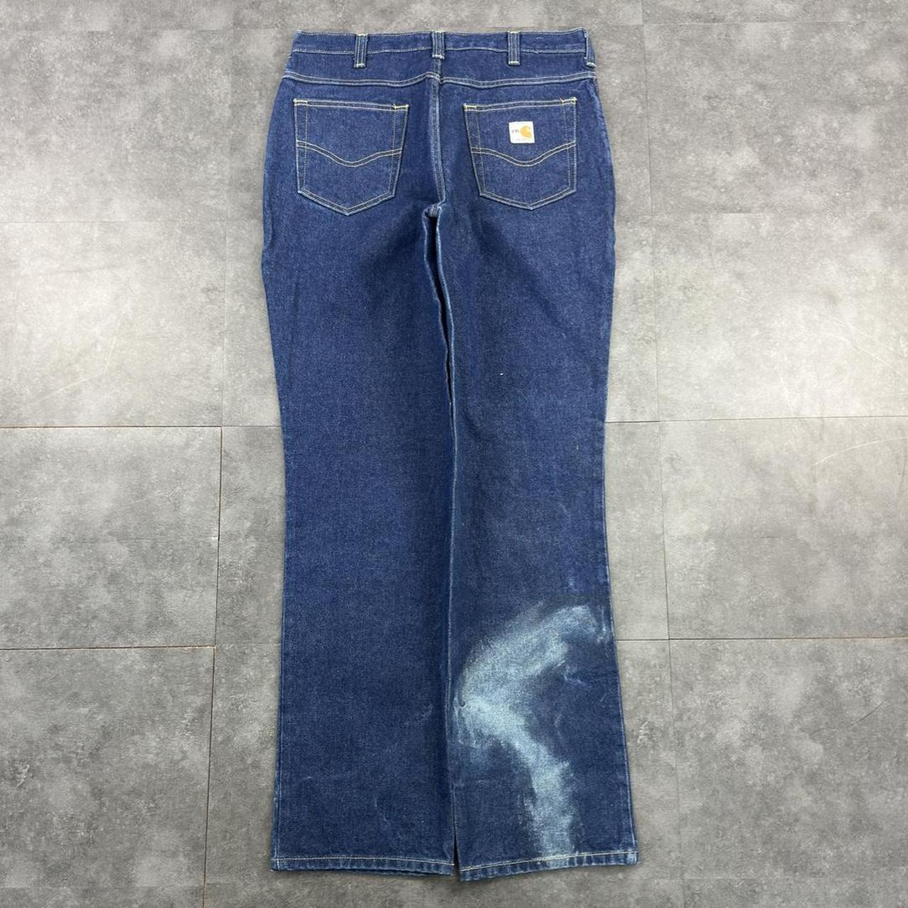 Carhartt 2000s dungaree workwear comfort fit denim cargo trousers