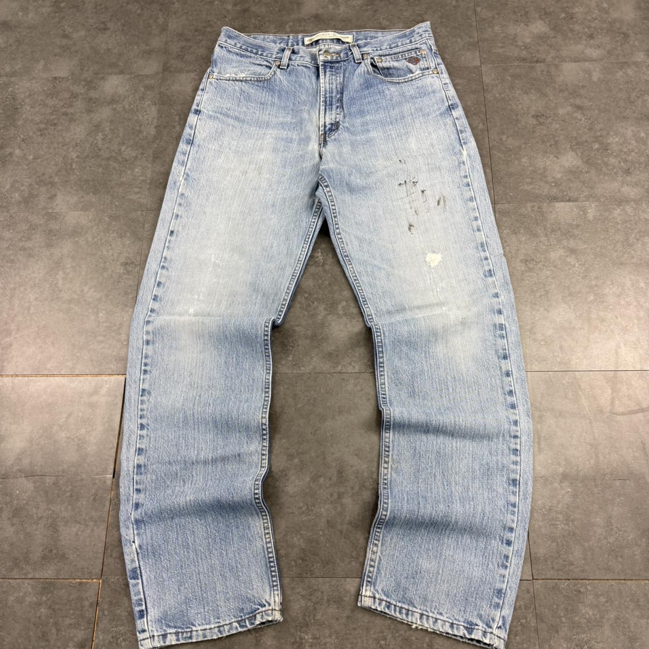 Harley Davidson Y2K 2000s HipHop grunge distressed embroidery baggy jeans