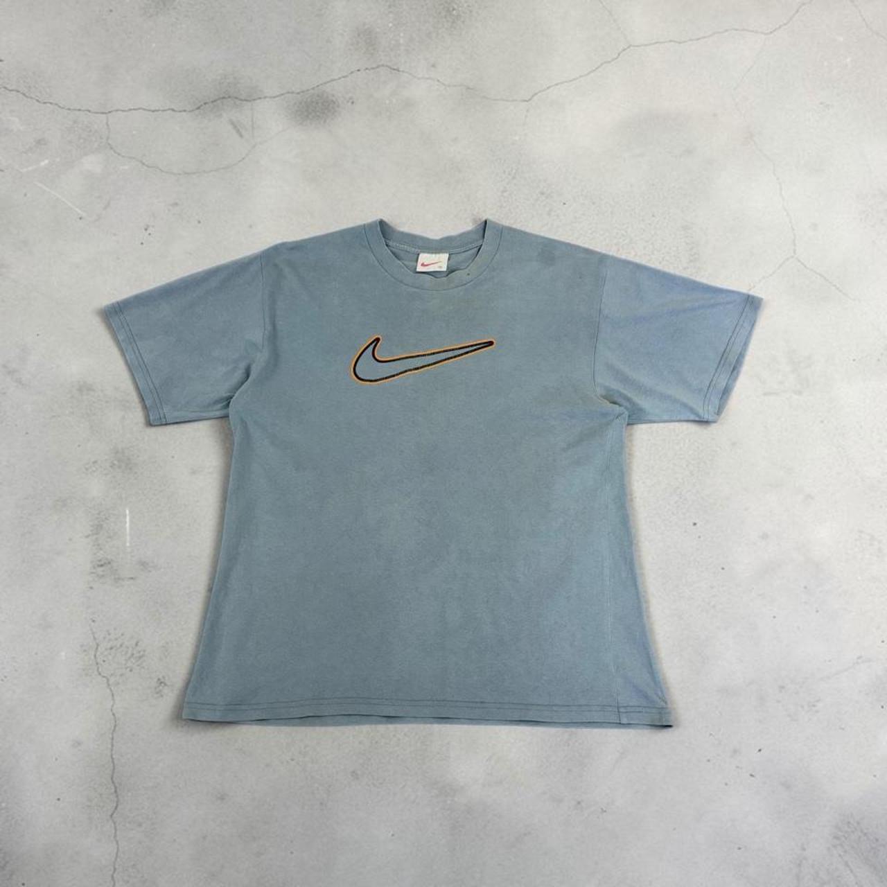Vintage 90s Nike blue/grey Y2K T-Shirt