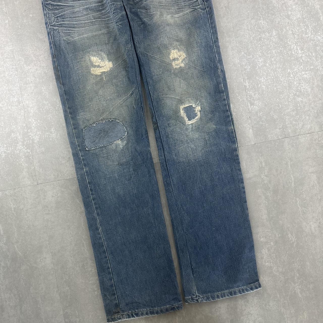 Japanese 2000s embroidered jeans