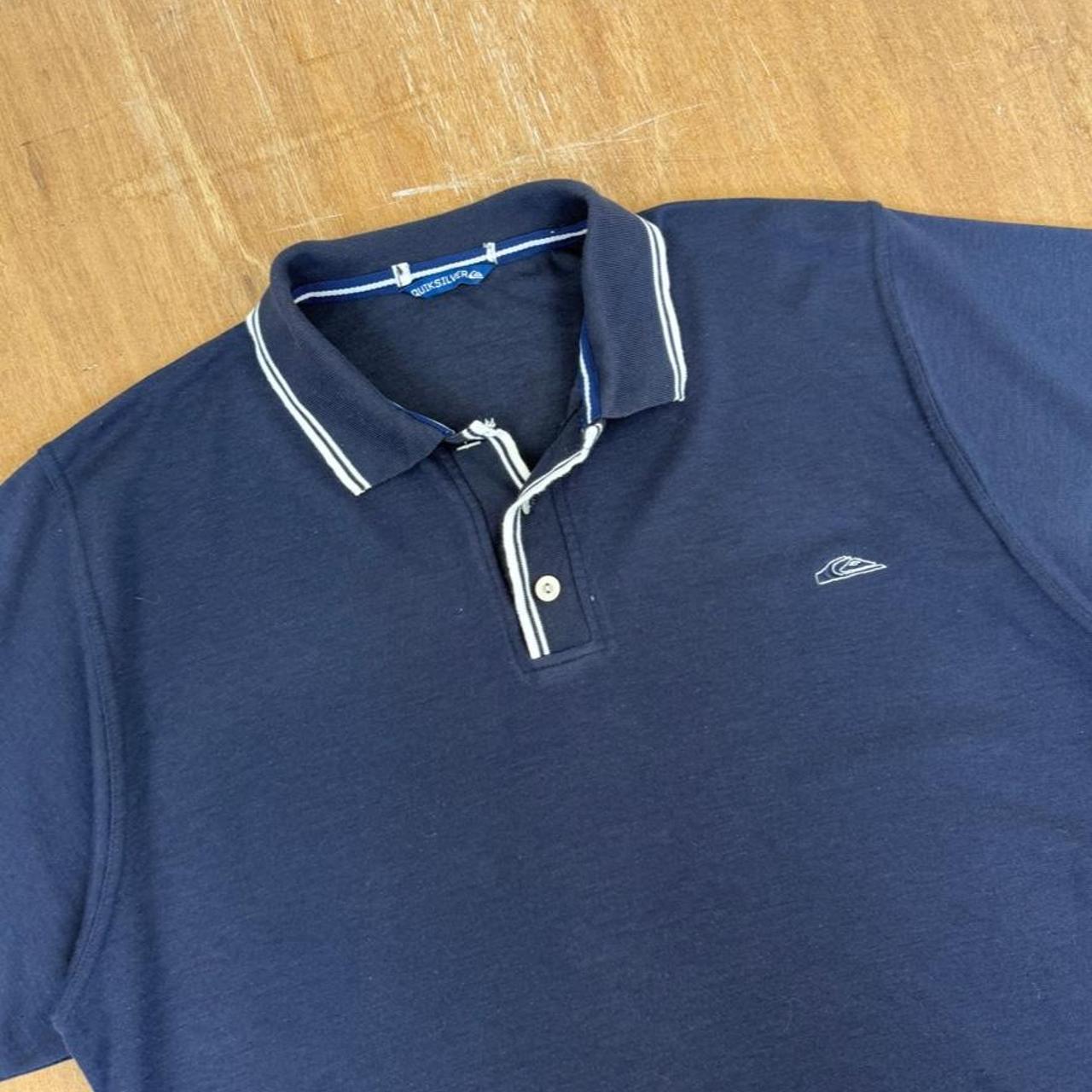 Quiksilver Surfwear navy blue Y2K Polo Shirt