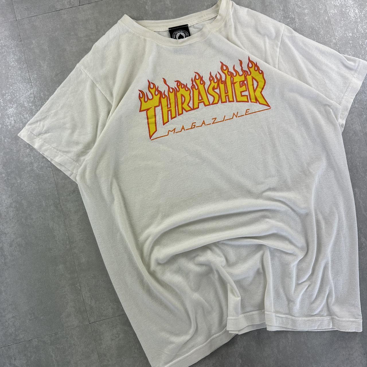 Thrasher skateboards 2000s spell out t shirt