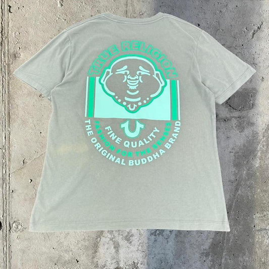 True Religion Y2K Buddha big back print T shirt