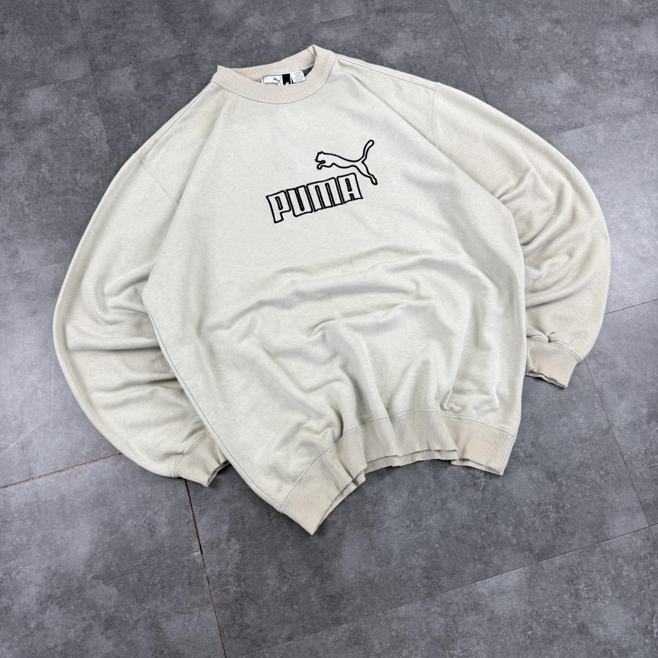 Puma 2000s vintage sportwear big Logo classic embroidered sweatshirt