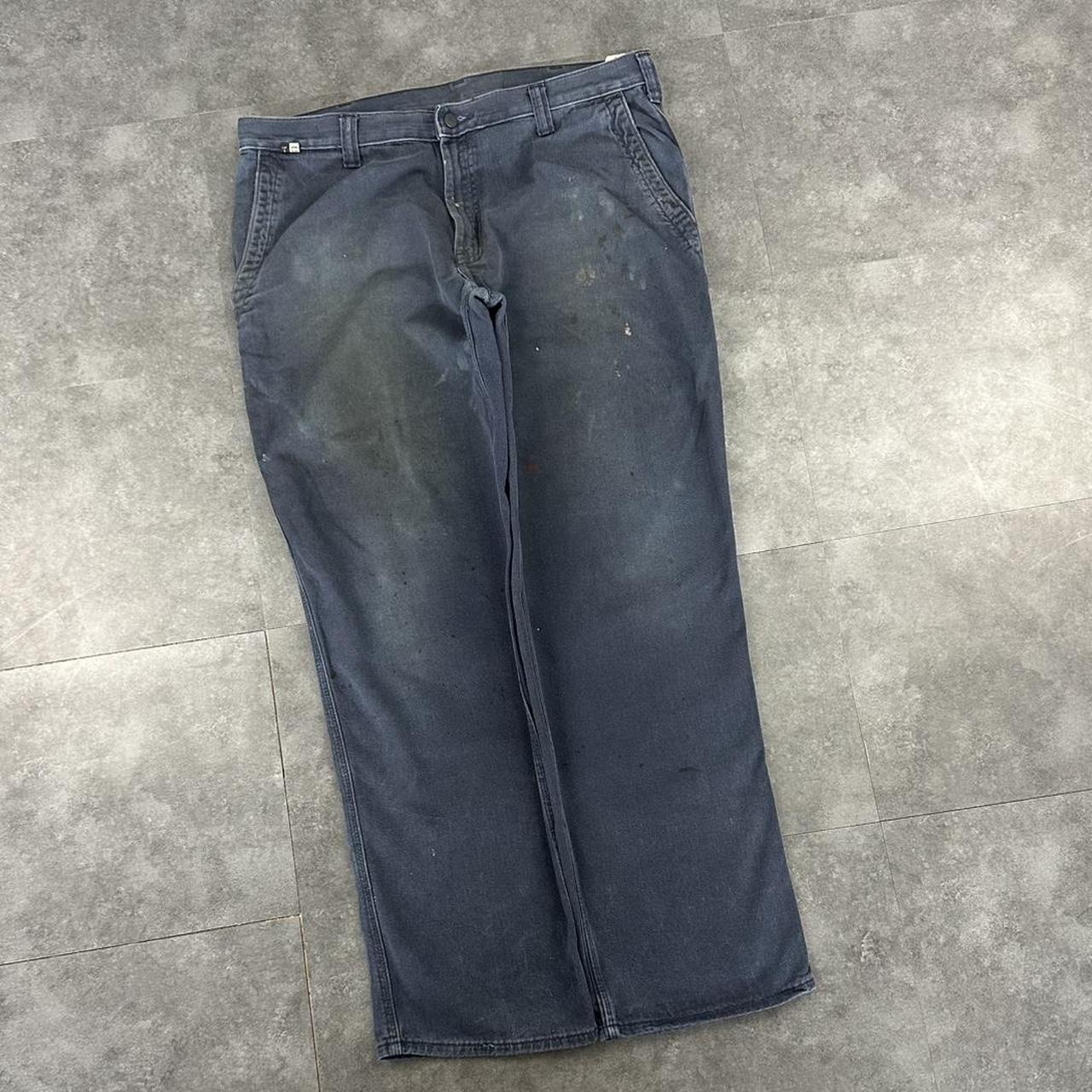 Carhartt 2000s dungaree workwear comfort fit denim cargo trousers