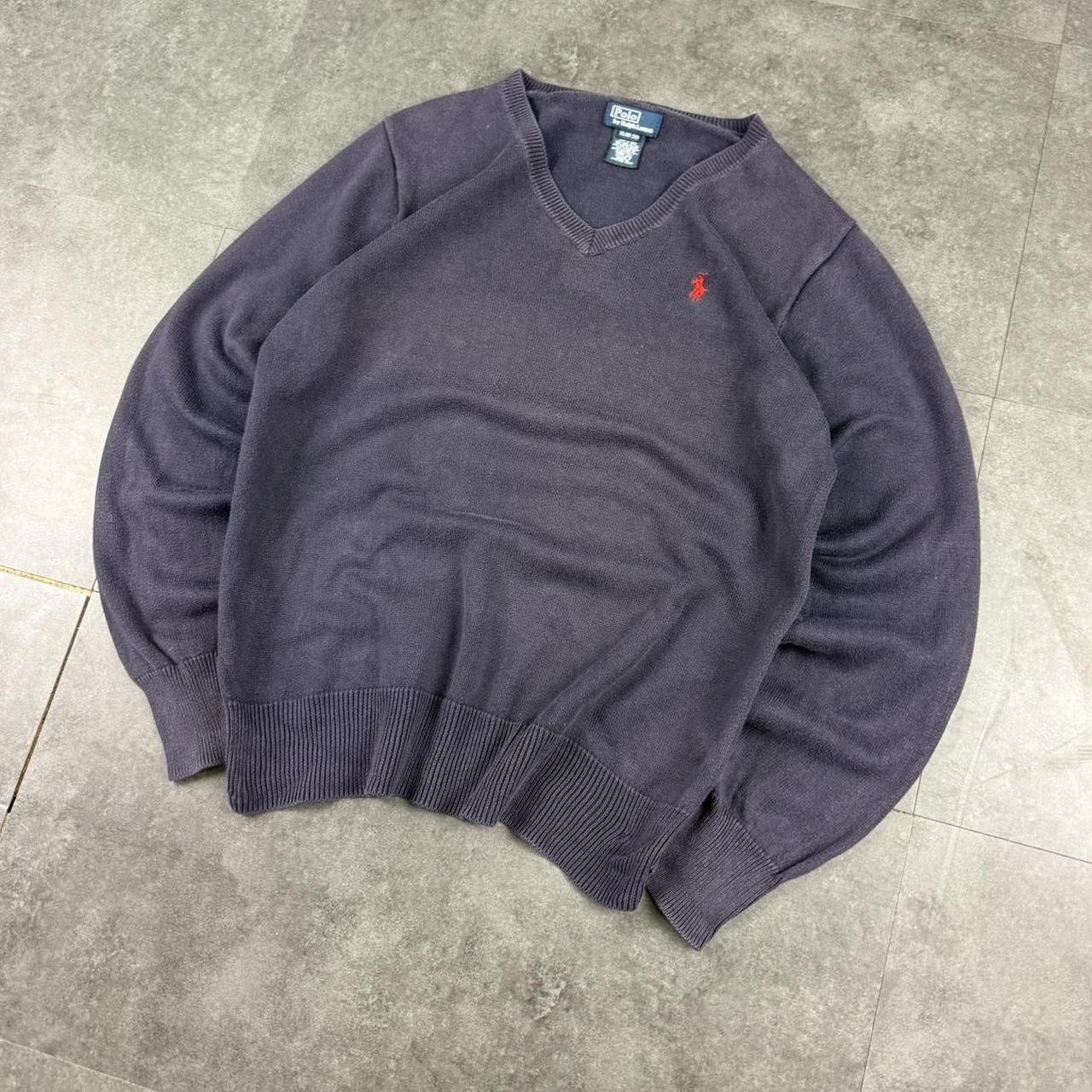 Polo Ralph Lauren 90s chunky knit v neck jumper