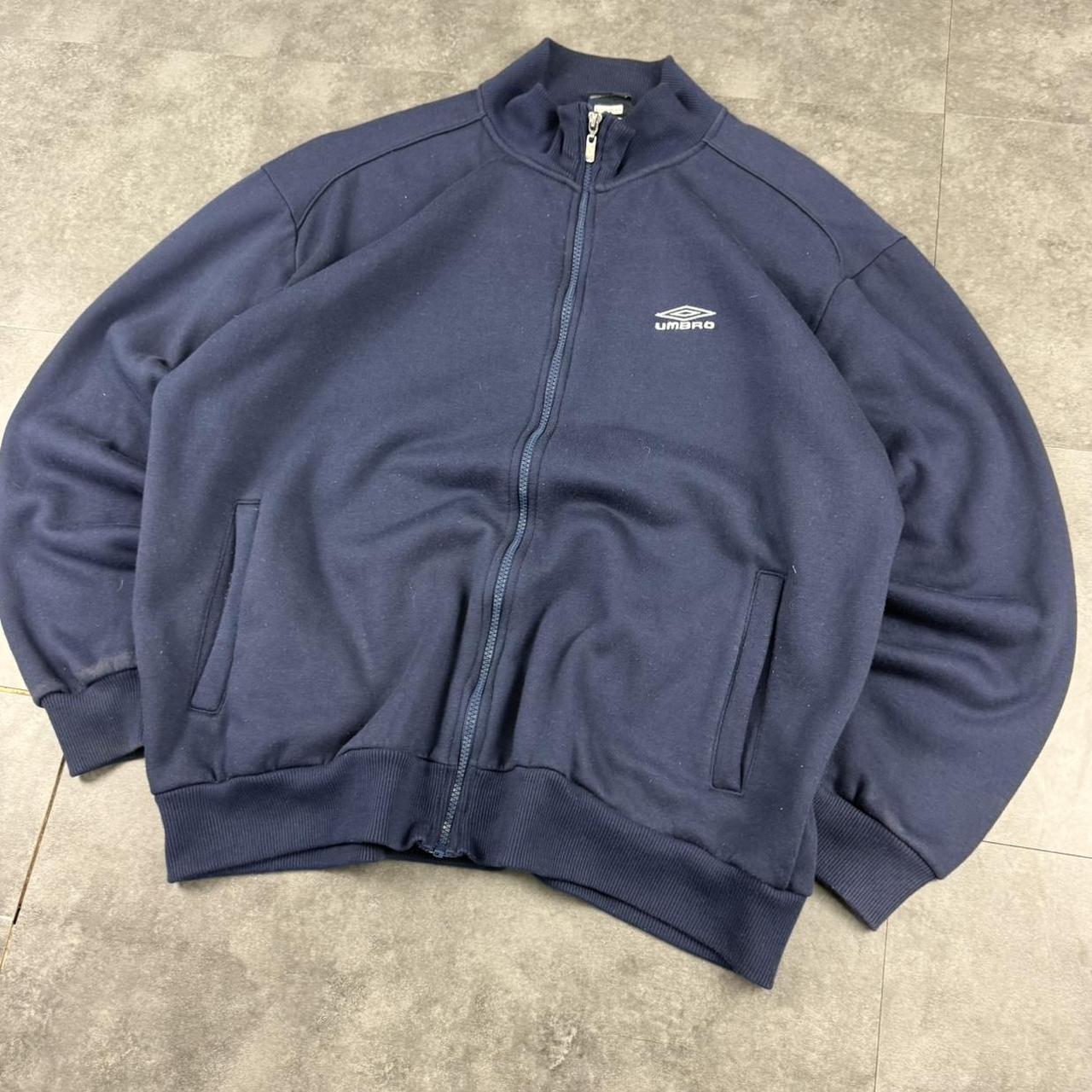 Umbro 2000s vintage Spellout embroidered full zip up Sweatshirt
