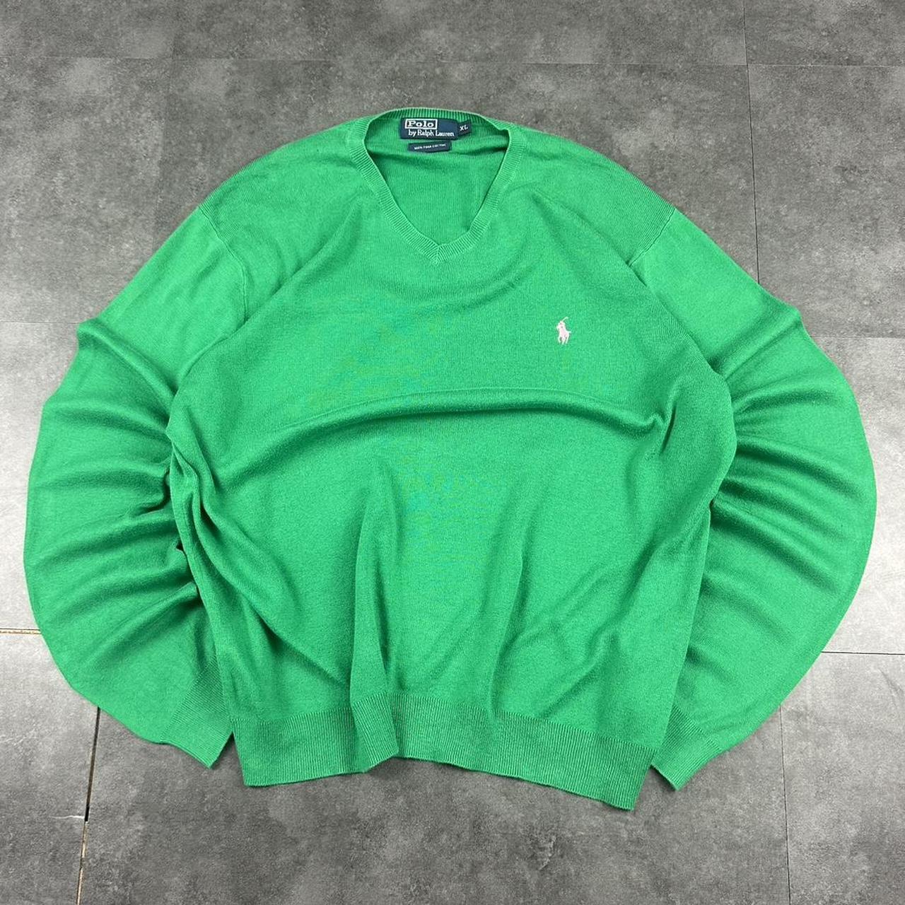 Polo Ralph Lauren 90s cotton V neck knit sweatshirt