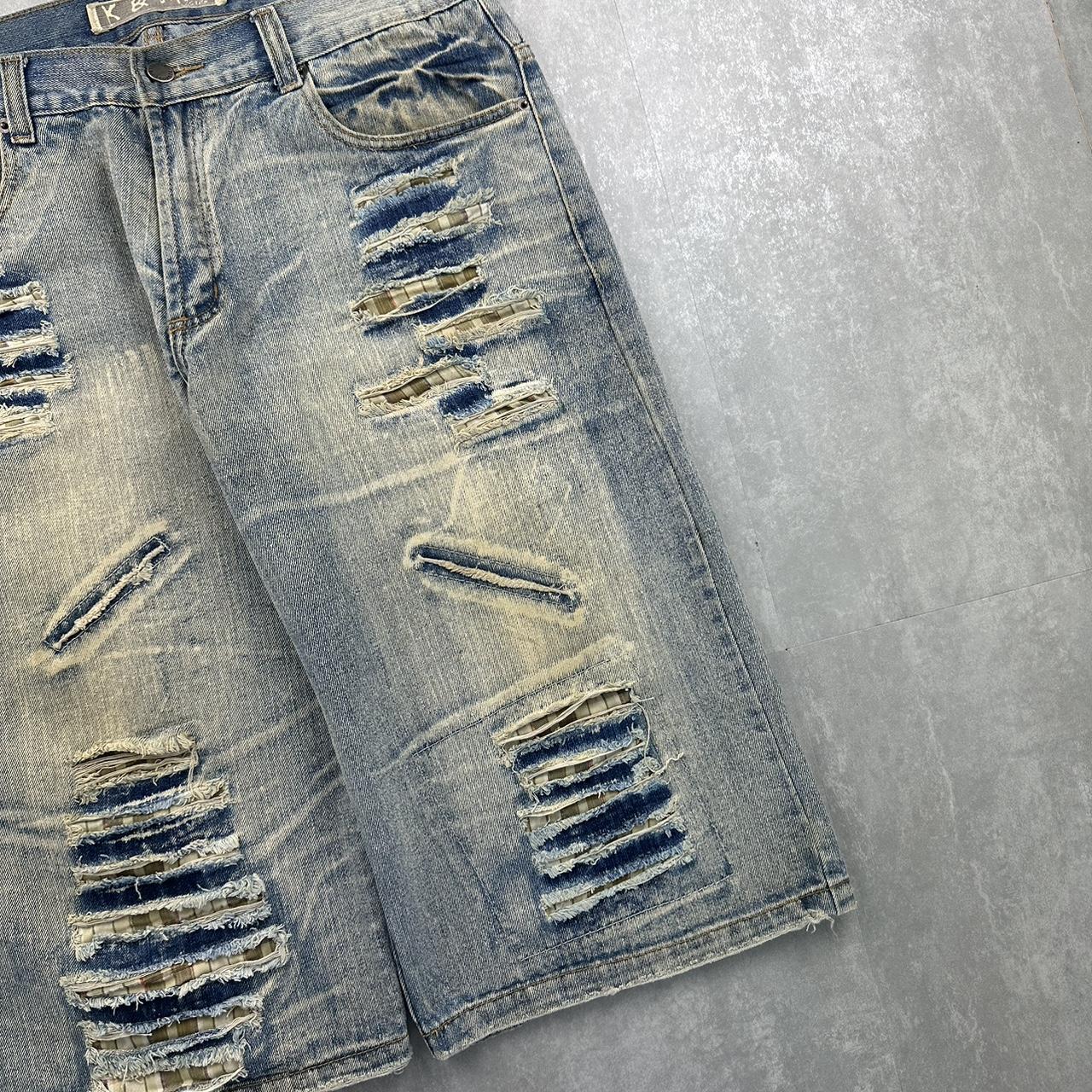 K&M Japanese style 2000s spellout carpenter style jorts