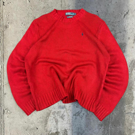 Polo Ralph Lauren 90s chunky knit heavyweight fisherman’s jumper