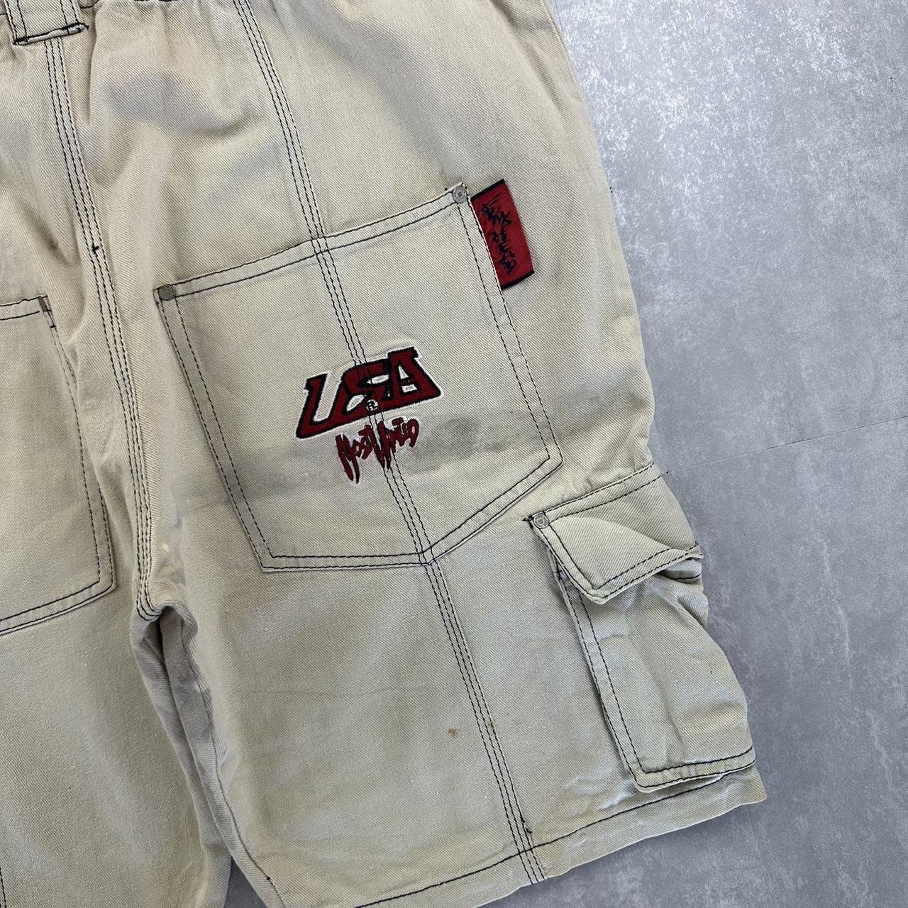 Japanese style 2000s spellout carpenter fit skate jorts