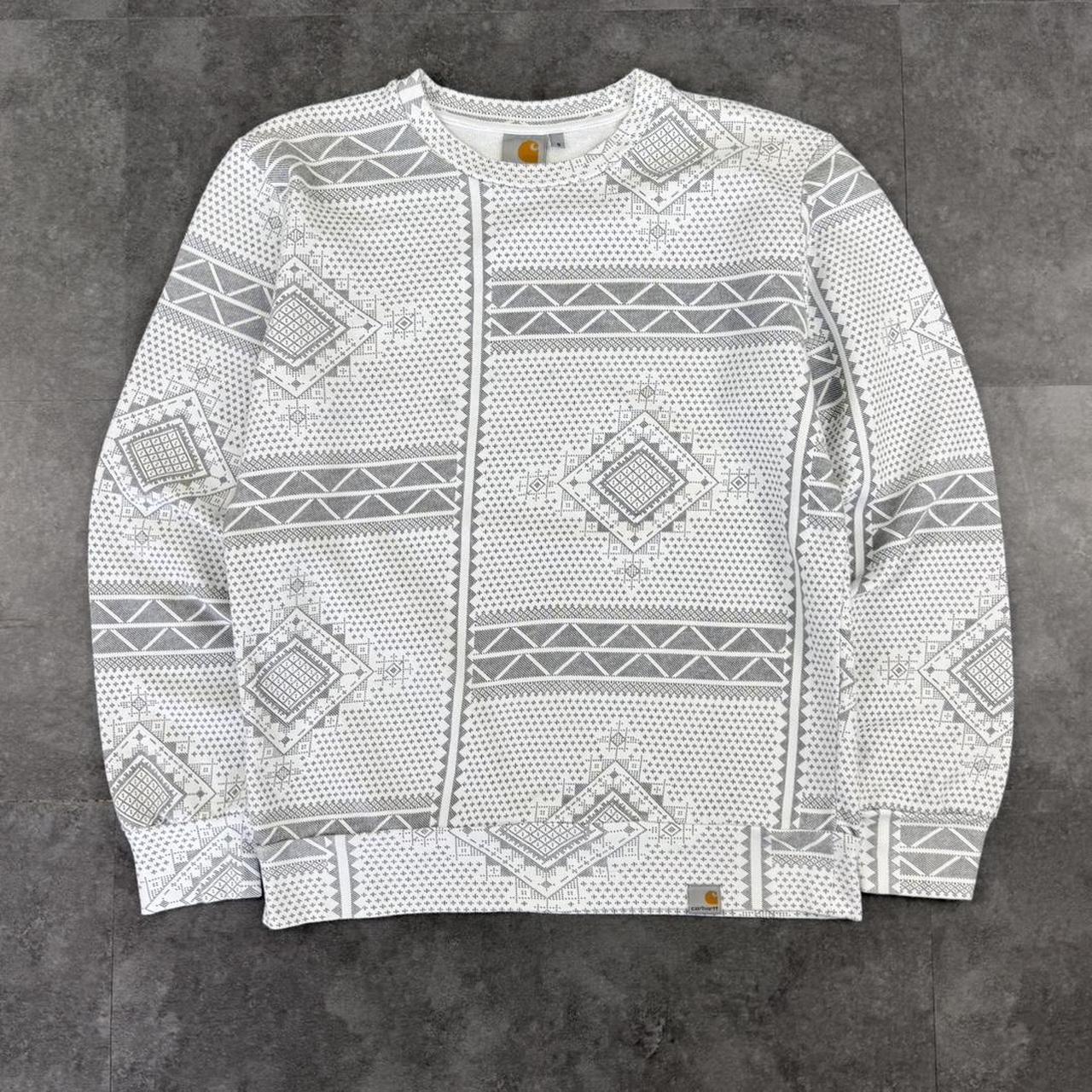 Carhartt 2000s paisley style Y2K 90s workwear sweatshirt