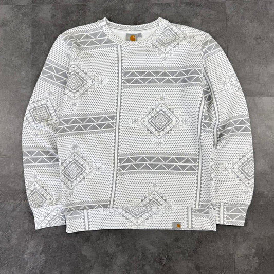 Carhartt 2000s paisley style Y2K 90s workwear sweatshirt
