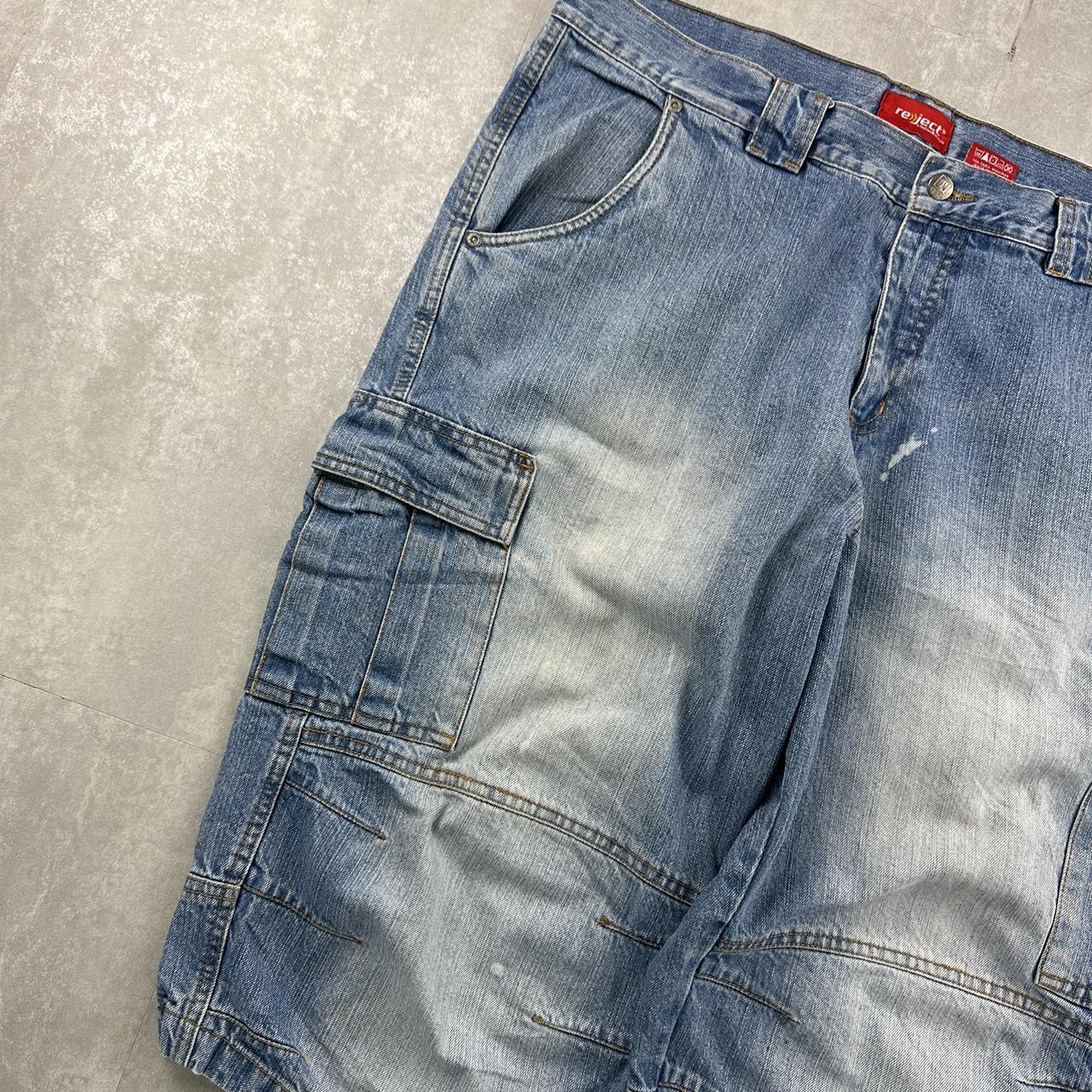 Reject Japanese style 2000s spellout carpenter fit skate cargo jorts